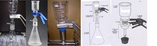 Glass filter holder